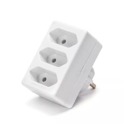 Rozgałęziacz 3-gniazda biały z max obciążeniem 1700 W