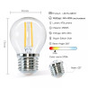 Żarówka LED filamentowa G45 E27 4W 2700K przezroczysta 470lm