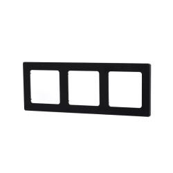 Panel ramka czarna potrójna do montażu podtynkowego 82x224x8 mm