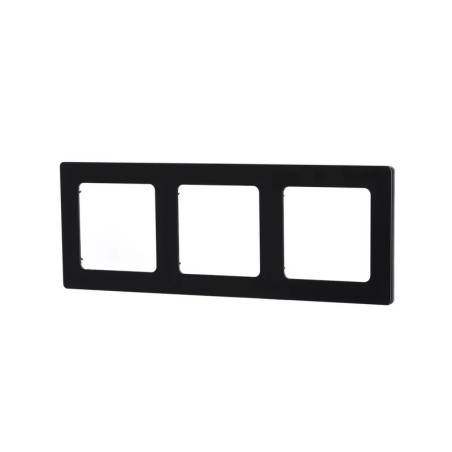 Panel ramka czarna potrójna do montażu podtynkowego 82x224x8 mm