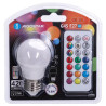 Żarówki LED G45 E27 4,8W RGB+ciepłe światło 3 sztuki białe PC