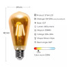 Żarówka LED filamentowa ST64 E27 4W 2200K bursztynowa szklana