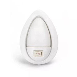 Lampka nocna LED 1W zimna barwa 6500K z włącznikiem do gniazdka