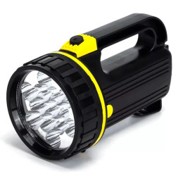 Latarka LED 1W 6500K 95lm na baterie R20 czarna z rączką