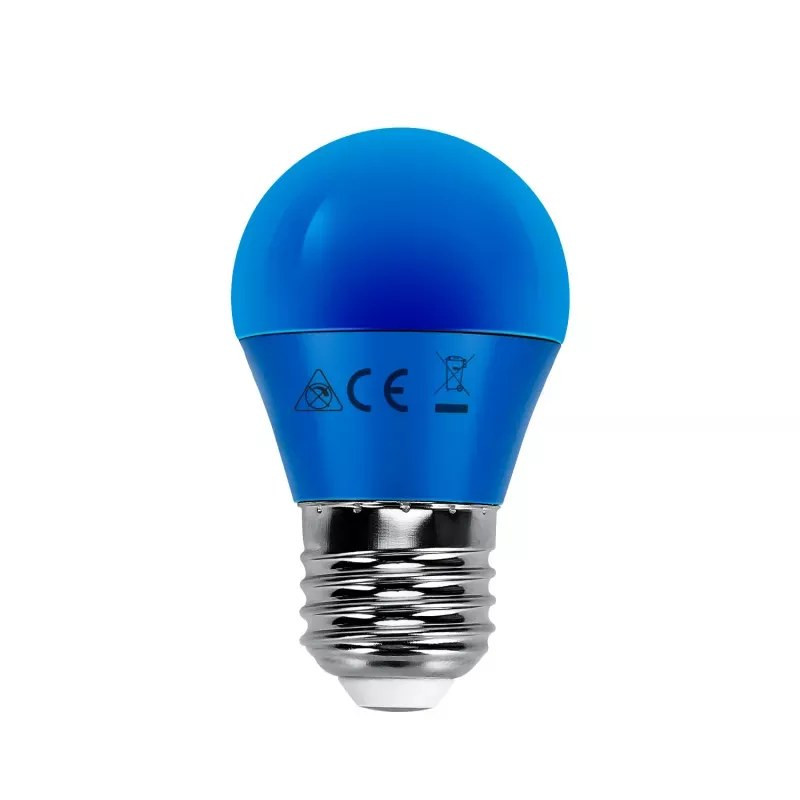 Żarówka LED E27 G45 4W niebieska dekoracyjna do wnętrz