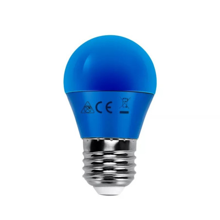 Żarówka LED E27 G45 4W niebieska dekoracyjna do wnętrz
