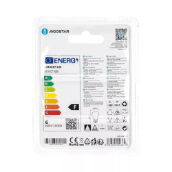 Żarówka LED E27 6W 3000K 510lm G45 do wnętrz biała plastikowa