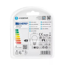 Żarówki LED E27 3W 3000K 2 szt. ciepłe światło, plastikowe białe