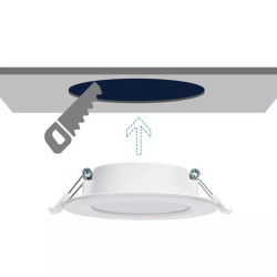 Panel LED okrągły podtynkowy 4W 6500K 440lm biały do wnętrz