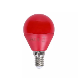 Żarówka LED E14 4W czerwona światło 180 stopni, 1 sztuka