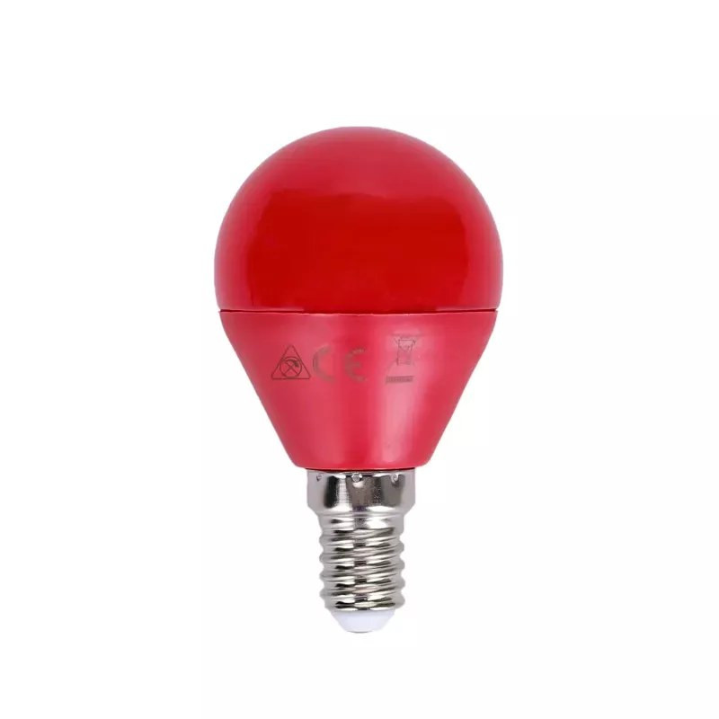 Żarówka LED E14 4W czerwona światło 180 stopni, 1 sztuka