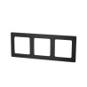 Panel ramka potrójna podtynkowa czarna z aluminium 82x224x8 mm