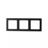Panel ramka potrójna podtynkowa czarna z aluminium 82x224x8 mm