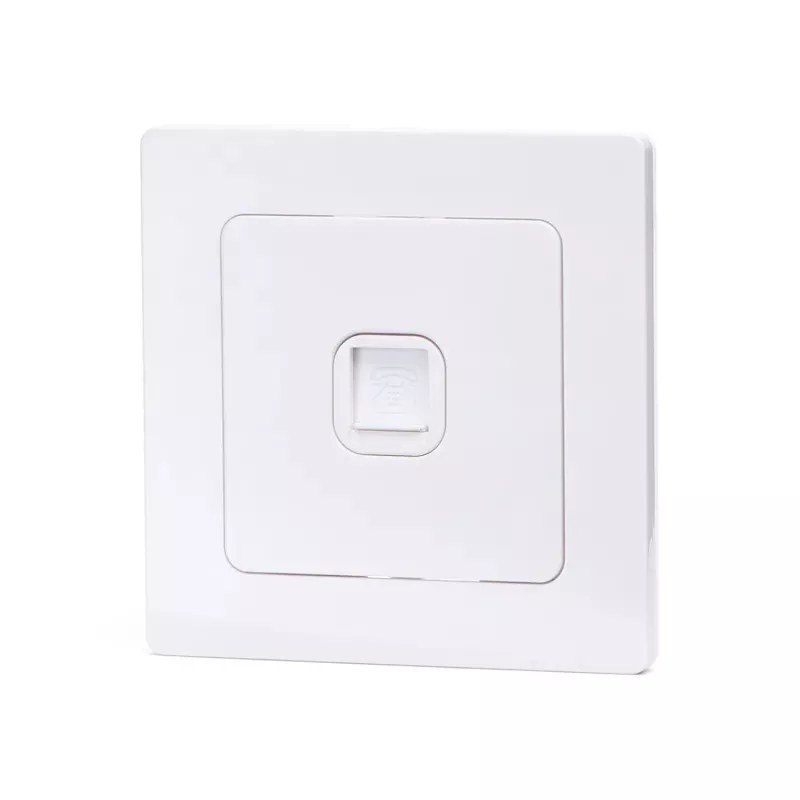 Podtynkowe gniazdo telefoniczne pojedyncze białe typ niemiecki 82x82x8 mm