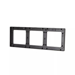 Panel ramka potrójna podtynkowa czarna z aluminium 82x224x8 mm