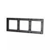 Panel ramka potrójna podtynkowa czarna z aluminium 82x224x8 mm