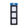 Panel ramka potrójna podtynkowa czarna z aluminium 82x224x8 mm