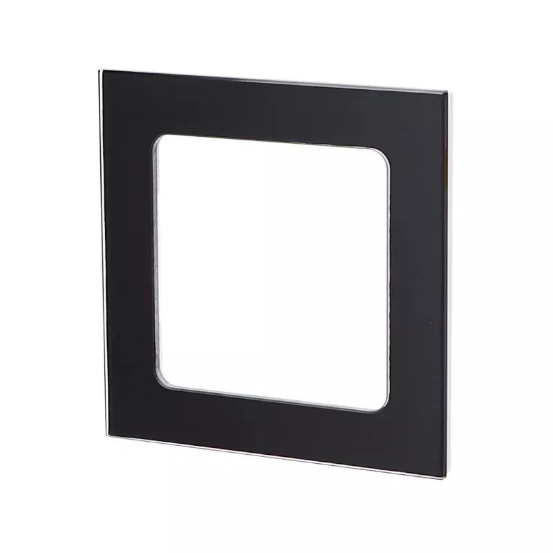 Panel szklany czarny 82x82x8 mm do pojedynczego włącznika lub gniazda