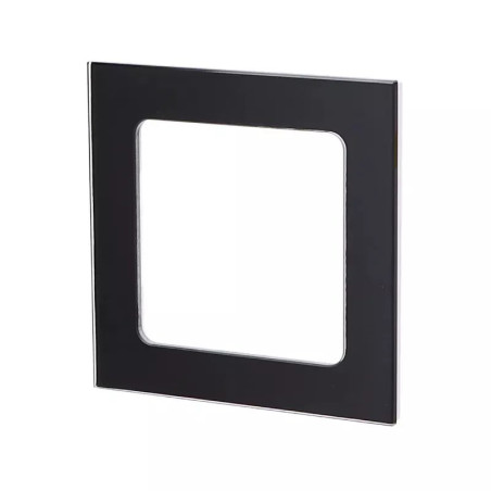 Panel szklany czarny 82x82x8 mm do pojedynczego włącznika lub gniazda