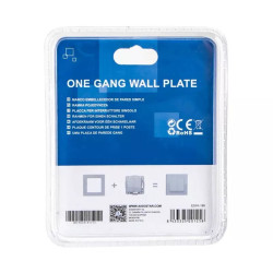 Panel szklany czarny 82x82x8 mm do pojedynczego włącznika lub gniazda