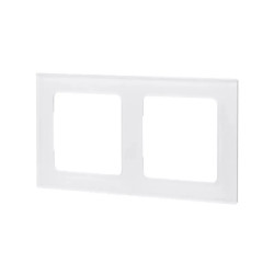 Panel szklany biały do montażu podtynkowego 82x153x8 mm podwójny