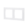 Panel szklany biały do montażu podtynkowego 82x153x8 mm podwójny