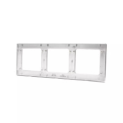 Panel aluminiowy potrójny srebrny do montażu podtynkowego