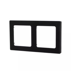 Panel ramka podwójna czarna do montażu podtynkowego 82x153x8 mm