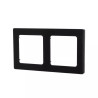 Panel ramka podwójna czarna do montażu podtynkowego 82x153x8 mm