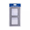 Panel szklany podwójny ramka do włącznika i gniazda srebrna 82x153x8 mm