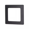 Panel ścienny czarny aluminiowy 82x82x8mm do pojedynczego włącznika lub gniazda