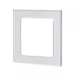 Panel szklany srebrny do pojedynczego włącznika lub gniazda 82x82 mm