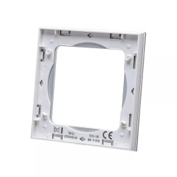Panel szklany srebrny do pojedynczego włącznika lub gniazda 82x82 mm