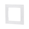 Panel szklany biały do pojedynczego włącznika, montaż podtynkowy, 82x82 mm