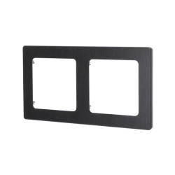 Panel aluminiowy czarny podwójny do montażu podtynkowego 82x153x8 mm