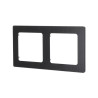 Panel aluminiowy czarny podwójny do montażu podtynkowego 82x153x8 mm
