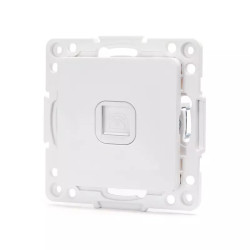 Podtynkowe białe gniazdo telefoniczne 1-way typ niemiecki 74x74x38,8 mm