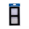 Panel aluminiowy czarny podwójny do montażu podtynkowego 82x153x8 mm