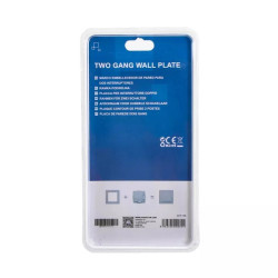 Panel aluminiowy czarny podwójny do montażu podtynkowego 82x153x8 mm