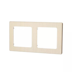 Panel aluminiowy złoty do podwójnych włączników 82x153 mm