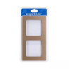 Panel aluminiowy złoty do podwójnych włączników 82x153 mm