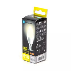 Żarówka LED C37 E14 6W 4000K 510lm barwa neutralna