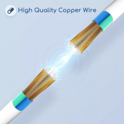 Przedłużacz wewnętrzny 3 m 3G 1,0 mm² biały moc 2300W typ francuski