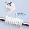 Przedłużacz 2 m 3G 1,0 mm² biały maks. 2300 W francuski typ