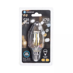 Żarówka LED filamentowa C35 E14 4W zimna 6500K 470lm