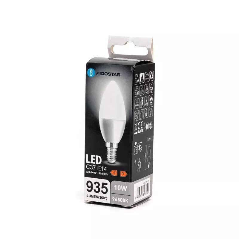 Żarówka LED świeczka E14 10W 6500K 935lm C37 zimna biała