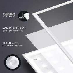 Panel LED 40W 4000K 595x595mm 4500lm do montażu sufitowego