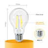 Żarówka LED E27 A60 6W 6500K 780lm przezroczysta szkło zimna barwa
