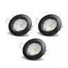 Reflektor LED GU10 4,5 W 4000 K czarny 3 sztuki z regulacją