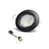 Reflektor LED GU10 4,5 W 4000 K czarny 3 sztuki z regulacją